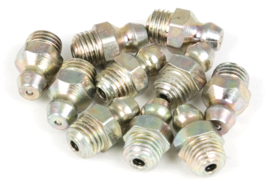 W54259 8 mm. X 1 Short Straight Grease Fitting- Pack 10