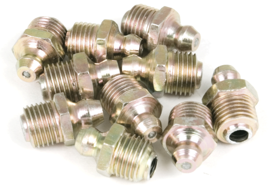 W54261 10 mm. X 1 Short Straight Grease Fitting, Pack 10