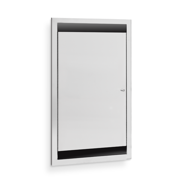 U951-s2 Single Bed Pan Cabinet - Semi-recessed 2 In. Collar