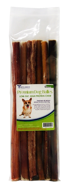 031cw12-pz6 12 In. - Bully Sticks For Dogs, Premium All Natural Dog Pizzle Chews