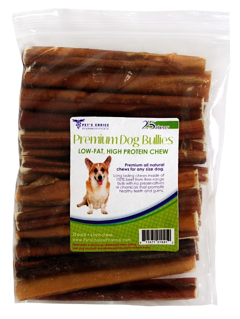 031cw6-pz25 6 In. - Bully Sticks For Dogs, Premium All Natural Dog Pizzle Chews