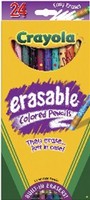 2424C Crayola Erasable Colored Pencils, 24 Pack