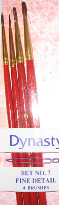 Dynasty Brush Set 7 Fine Detail 4 Brush Set Dynasty Brush Set 7 Fine Detail 4 Brush Set
