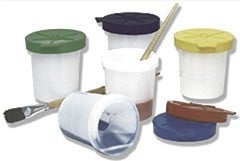 1609 Neatness Paint Jars & Brushes Black Paint Cup