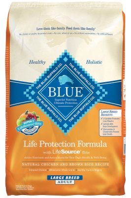 Blue Buffalo Bb00038 Large Breed Adult Natural Chicken & Brown Rice, 30 Lbs.