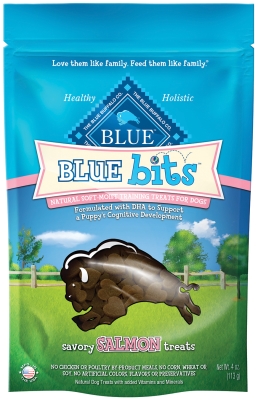 Blue Buffalo Bb00833 Bits Savory Salmon Natural Soft-moist Dog Treat, 0.3 Lbs.