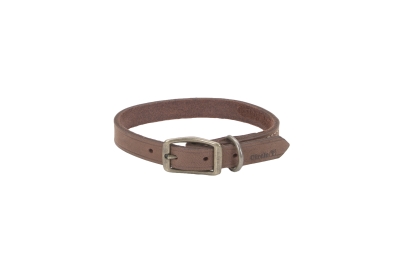 Co31152 14 In. Leather Collar - Chocolate