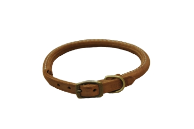 Co32134 12 In. Leather Round Collar - Chocolate
