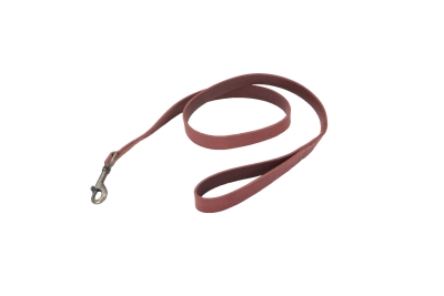 Co34800 1 In. Rustic Brick Red Leather Leash
