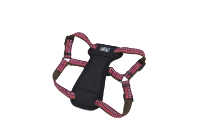 Co36445 18 In. Reflective Adjustable Padded Harness - Berry Purple