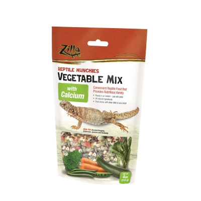 En09629 Zilla Reptile Munchies Vegetable Mix With Calcium - 4 Oz