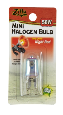 En15635 Rzilla Halogen Lamp Mini Red, 50 Watt