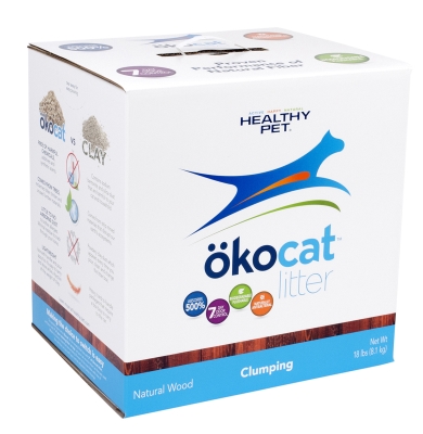 Healthy Pet Ac00371 Okocat Natural Wood Litter Clump - 18 Lbs.