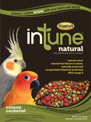 Hs30250 Intune Natural Diet For Conures & Cockatiels, 2 Lbs.