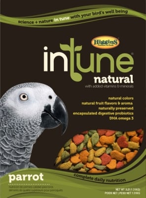 Hs30253 Intune Natural Diet For Parrots, 3 Lbs.