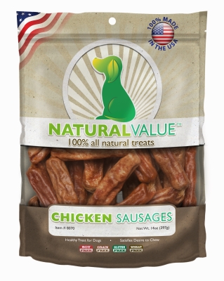 Loving Pets Ao08070 Chicken Sausages, 1. 02 Lbs.