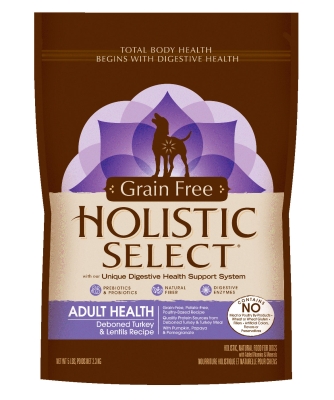 Wp31104 Holistic Select Grain Free Adult Health Dog - Turkey & Lentils, 5 Lbs.
