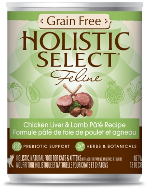 Wp59034 Holistic Select Grain Free Cat - Chicken Liver And Lamb Pate, 12-13 Oz.