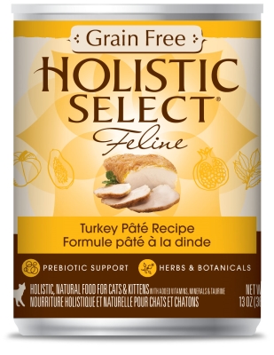 Wp59038 Holistic Select Grain Free Cat - Turkey Pate, 12-13 Oz.
