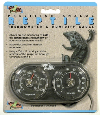 Zoo Med-aquatrol Zm30022 Reptile Dual Thermometer & Humidity Gauge