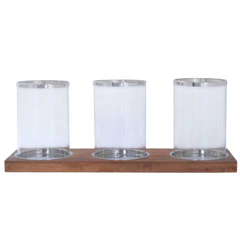 Ss1102l 40 X 15 X 12 In. Amalfitana Old Wood Candle Holder, Large