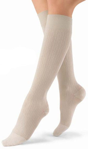 Jobst SupportWear 120308 Sosoft 15 - 20 Knee High Brocade Closed Toe Compression Stocking White Medium Jobst SupportWear 120308 Sosoft 15 - 20 Knee High Brocade Closed Toe Compression Stocking White Medium