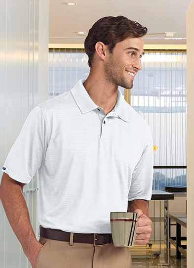 UPC 817398012917 product image for Bermuda Sands 755 Mens Shadow Performance Polo - White Small | upcitemdb.com