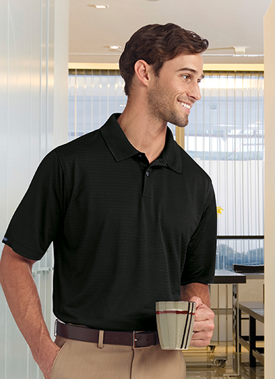 UPC 817398013419 product image for Bermuda Sands 755 Mens Shadow Performance Polo - Black Medium | upcitemdb.com