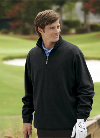 UPC 817398014676 product image for Bermuda Sands 9980 Mens Tyvola Long Sleeve Quarter-Zip Pullover - Black Small | upcitemdb.com