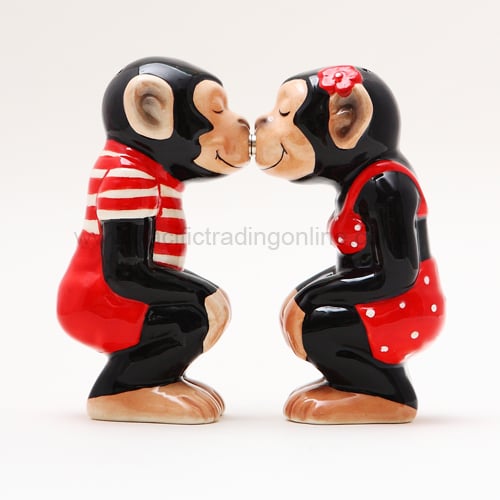 8768 3.5 In. Chimps Salt And Pepper Shakers