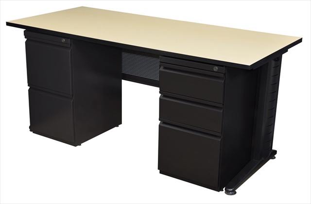 Mdp6024be 60 In. Double Ped Desk - Beige