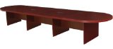 Lctrt21652ch 216 In. Modular Race Track Conference Table & Power Data Grommets - Cherry