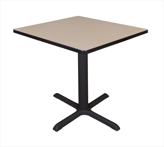 30 In. Square Cain Lunchroom Table - Beige