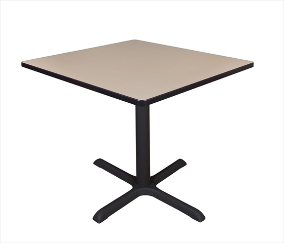 36 In. Square Cain Lunchroom Table - Beige