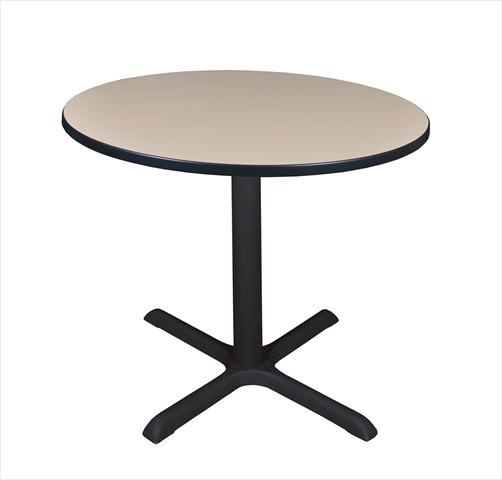 42 In. Round Cain Lunchroom Table - Beige