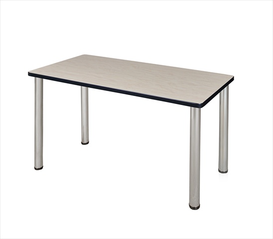 Mt4224plbpcm 42 X 24 In. Kee Training Table - Maple & Chrome Post Legs