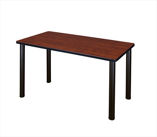 48 X 24 In. Kee Training Table - Cherry & Black Post Legs
