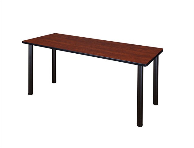 72 X 24 In. Kee Training Table - Cherry & Black Post Legs