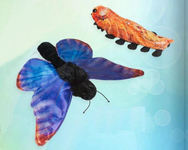 Np8247 12 In. Caterpillar Butterfly, Animal Puppet