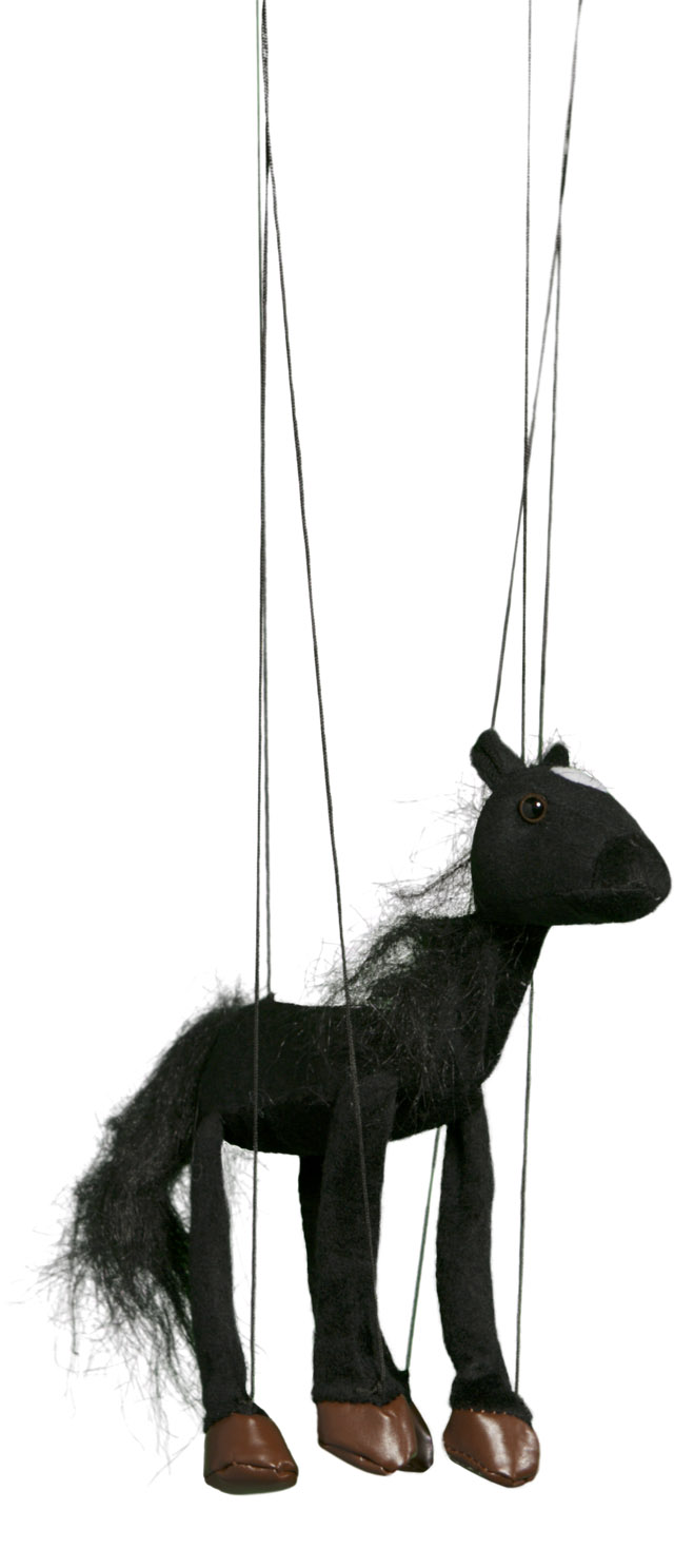 WB352B 16 In. Baby Horse - Black, Marionette Puppet