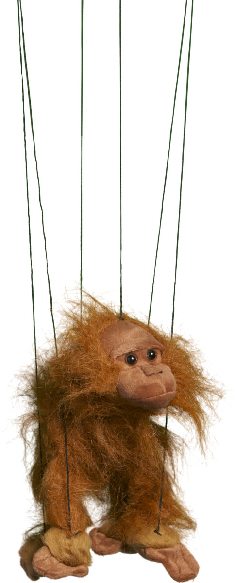 WB337 16 In. Baby Orangutan, Marionette Puppet