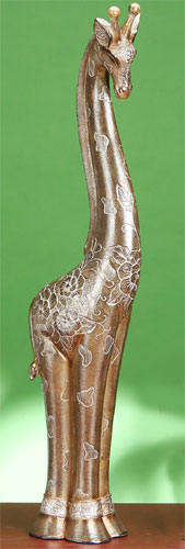 Lkc-219 22 In. Sandstone Standing Giraffe Father Figurine