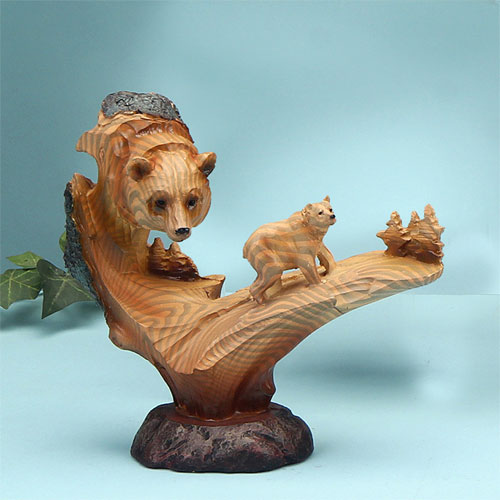 Mmd-170 6.5 In. Bear Bust Scene Figurine