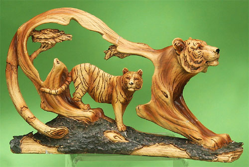 Mmd-184 8 In. Tiger Woodlike Carving
