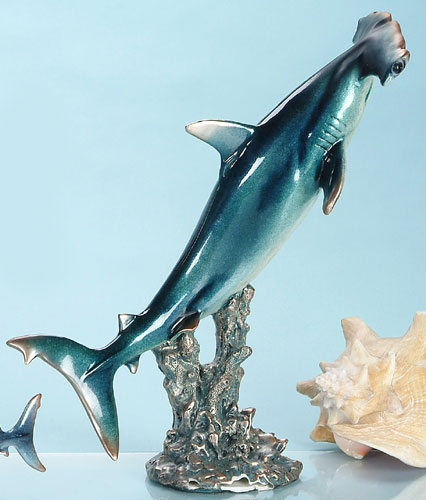 Soc-002 17 H In. Hammerhead Shark Figurine