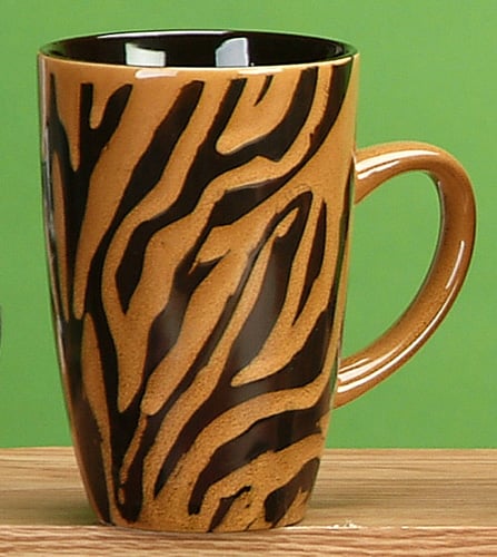 Tcc-408 Ceramic Zebra-print Mug, 5.5 In., 18 Oz.