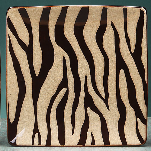 Tcd-431 Zebra Print Dinner Plate - 10.5 In.