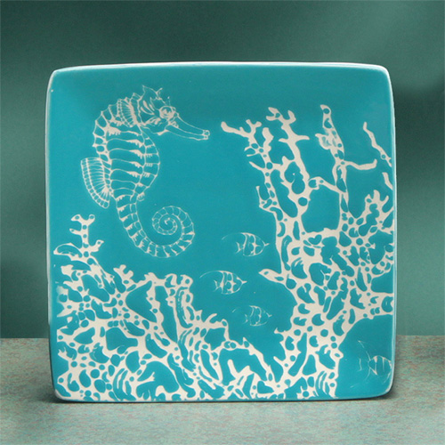 Tcd-859 Seahorse Salad Plate - 8.25 In.