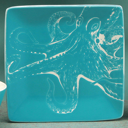 Tcd-863 Octopus Salad Plate - 8.25 In.