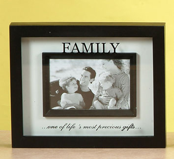 Vca-401 10 In. Inspirational Shadowbox Black & White Frame - Family